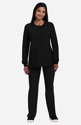 Women's 4 Pocket Solid Scrub Jacket Women's 4 Pocket Solid Scrub Jacket