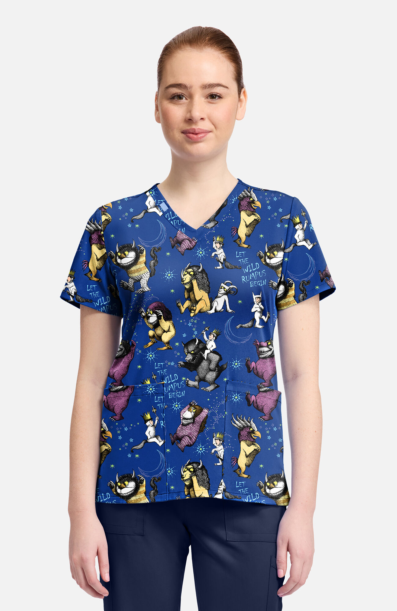 Women's Rumpus Time Print Scrub Top