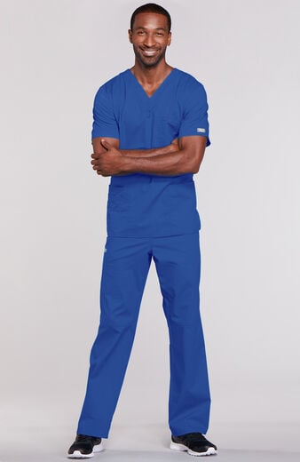 Unisex Scrub Set: 4-Pocket V-Neck Top & 5-Pocket Cargo Pant Unisex Scrub Set: 4-Pocket V-Neck Top & 5-Pocket Cargo Pant