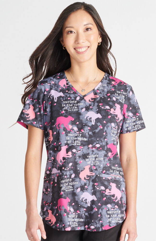 Clearance Fashion Prints by Cherokee Women s V Neck Spice of Life