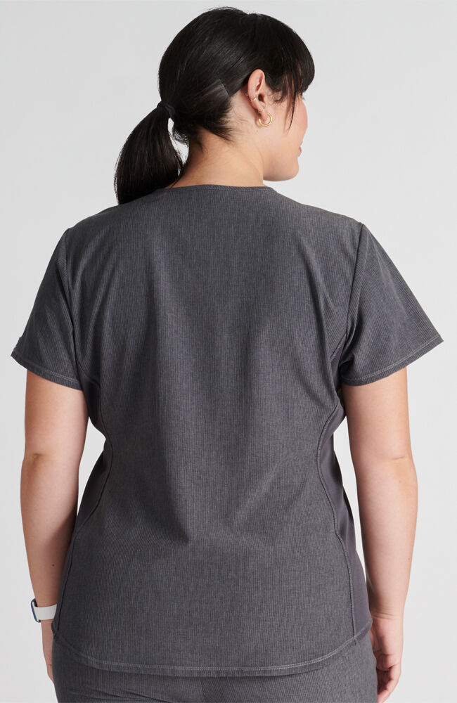 Flores peplum clearance scrub top
