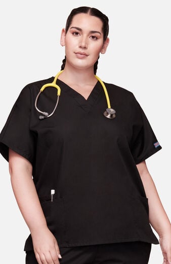 Women's 3-Pocket Dolman V-Neck Scrub Top Women's 3-Pocket Dolman V-Neck Scrub Top