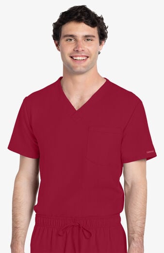 Unisex Tuck-In 1-Pocket V-Neck Scrub Top Unisex Tuck-In 1-Pocket V-Neck Scrub Top