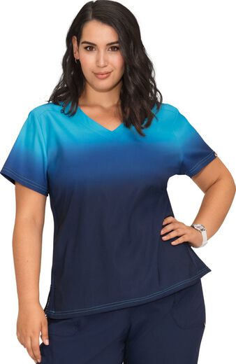 Women's Reform V-Neck Ombre Scrub Top, Women's Reform V-Neck Ombre Scrub Top