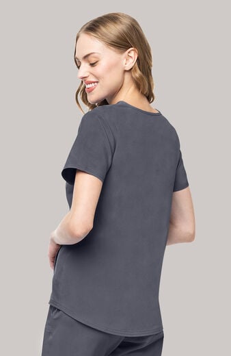 Women's Notch V-Neck 3-Pocket Scrub Top Women's Notch V-Neck 3-Pocket Scrub Top