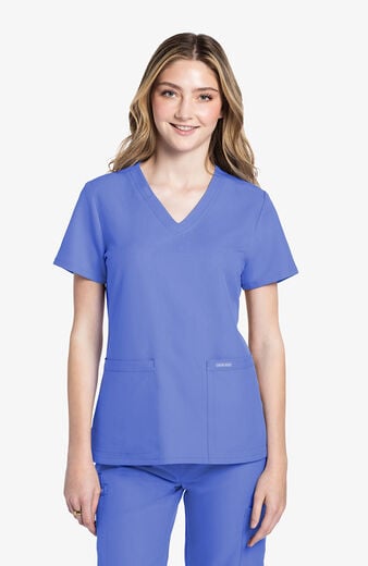 Women's Rounded V-Neck Scrub Top Women's Rounded V-Neck Scrub Top