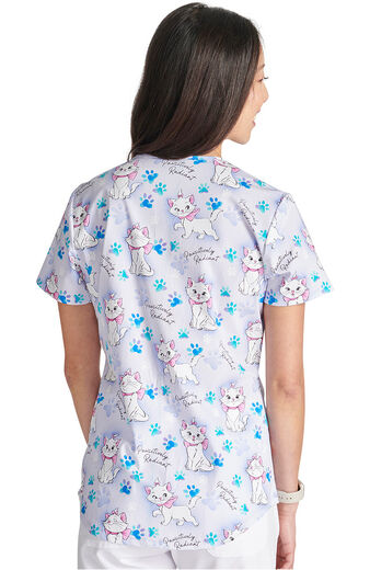 Clearance Women's Pawsitively Radiant Print Scrub Top
