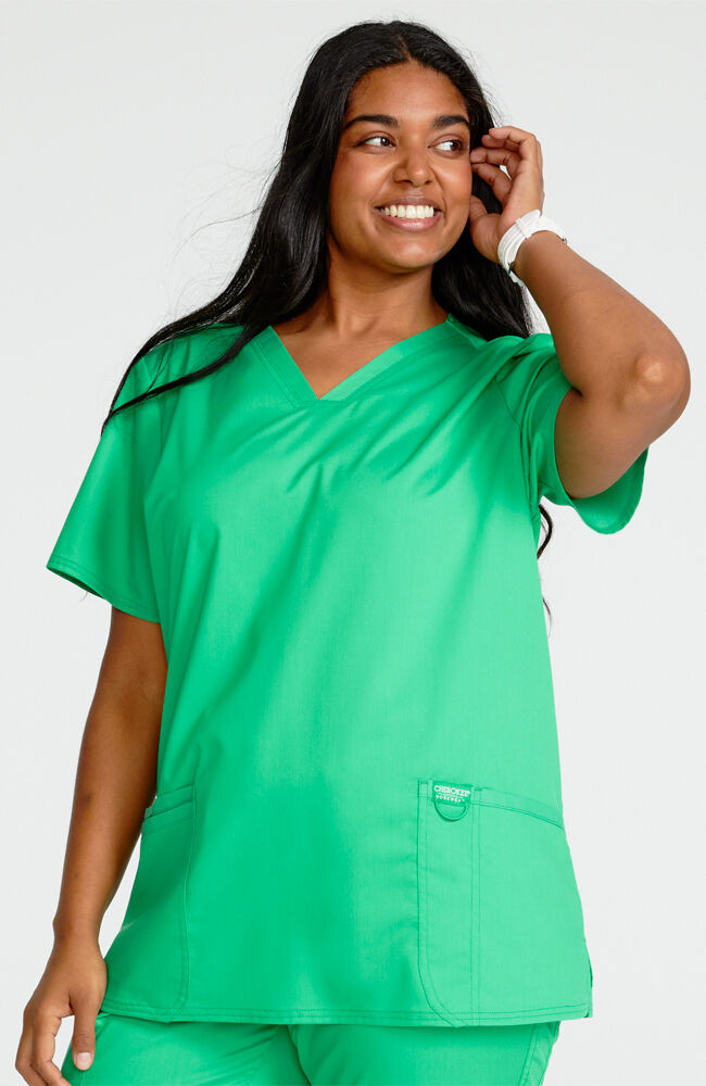 Lime green online scrub top