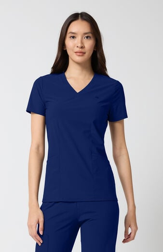 Women's 2-Pocket Shaped V-Neck Scrub Top Women's 2-Pocket Shaped V-Neck Scrub Top