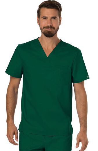 Men's V-Neck Solid Scrub Top, Men's V-Neck Solid Scrub Top