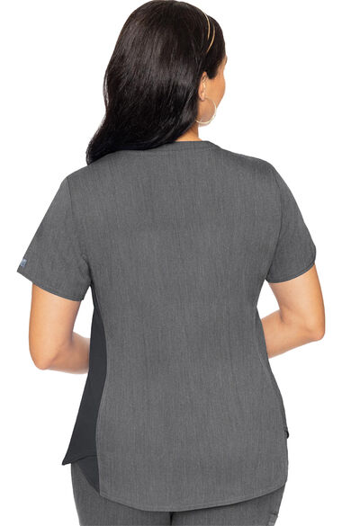 Women's Kerri V-Neck Shirttail Solid Scrub Top, , large