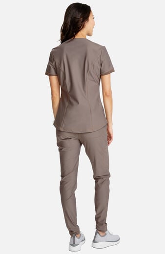 Women's Scrub Set: V-Neck Top & Mid-Rise Tapered Pant Women's Scrub Set: V-Neck Top & Mid-Rise Tapered Pant
