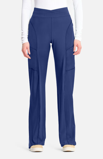 Women's Knit Crossover Waist Flare Scrub Pant Women's Knit Crossover Waist Flare Scrub Pant