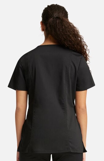 Women's Scrub Set: Shaped 3-Pocket Mock Wrap Top & Drawstring Flare Pant Women's Scrub Set: Shaped 3-Pocket Mock Wrap Top & Drawstring Flare Pant