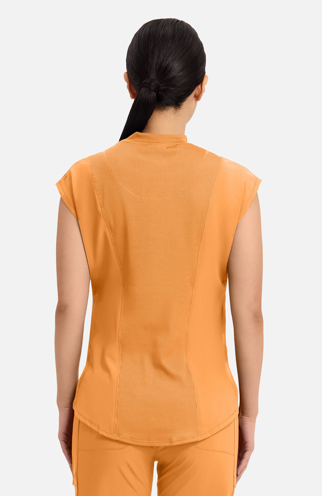 Women's Mock Neck Scrub Top, OSU Orange Sunrise | orange, large