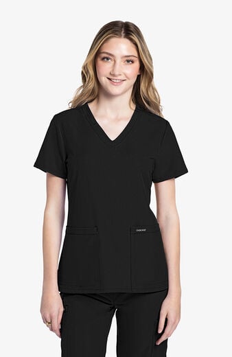Women's Rounded V-Neck Scrub Top Women's Rounded V-Neck Scrub Top