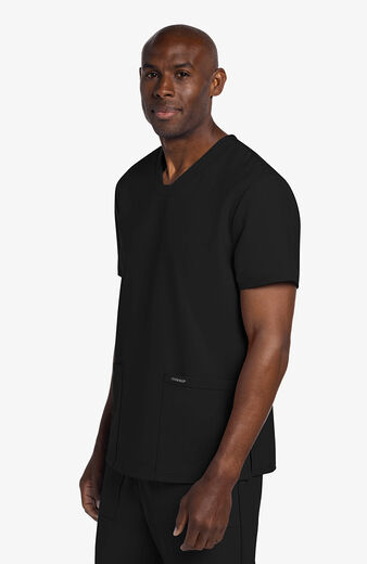 Men's Scrub Set: 2-Pocket Squared V-Neck Top & Zip Fly Cargo Straight Leg Pant Men's Scrub Set: 2-Pocket Squared V-Neck Top & Zip Fly Cargo Straight Leg Pant