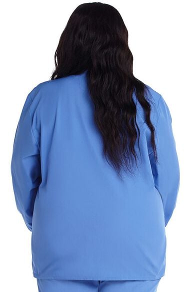 Clearance Women's V-Neck Cardigan Solid Scrub Jacket, , large
