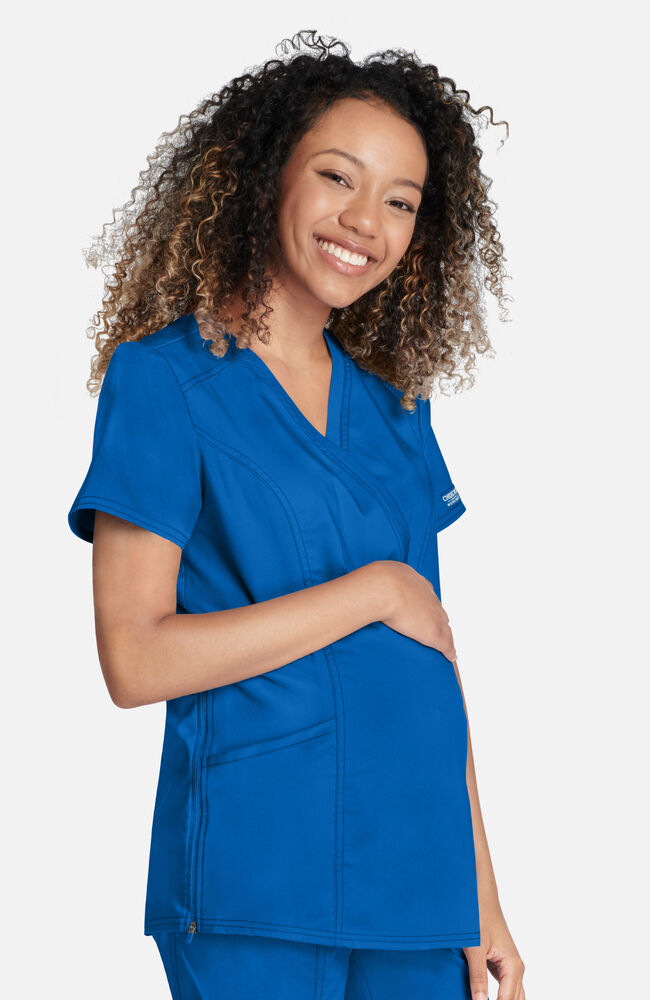 Revolution by Cherokee Workwear Women s Maternity Side Zip Solid