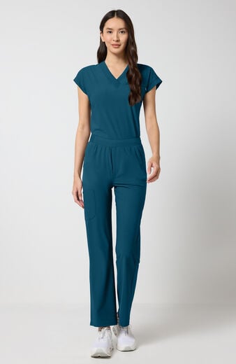 Women's 4-Pocket Interior Drawstring Straight Leg Scrub Pant Women's 4-Pocket Interior Drawstring Straight Leg Scrub Pant