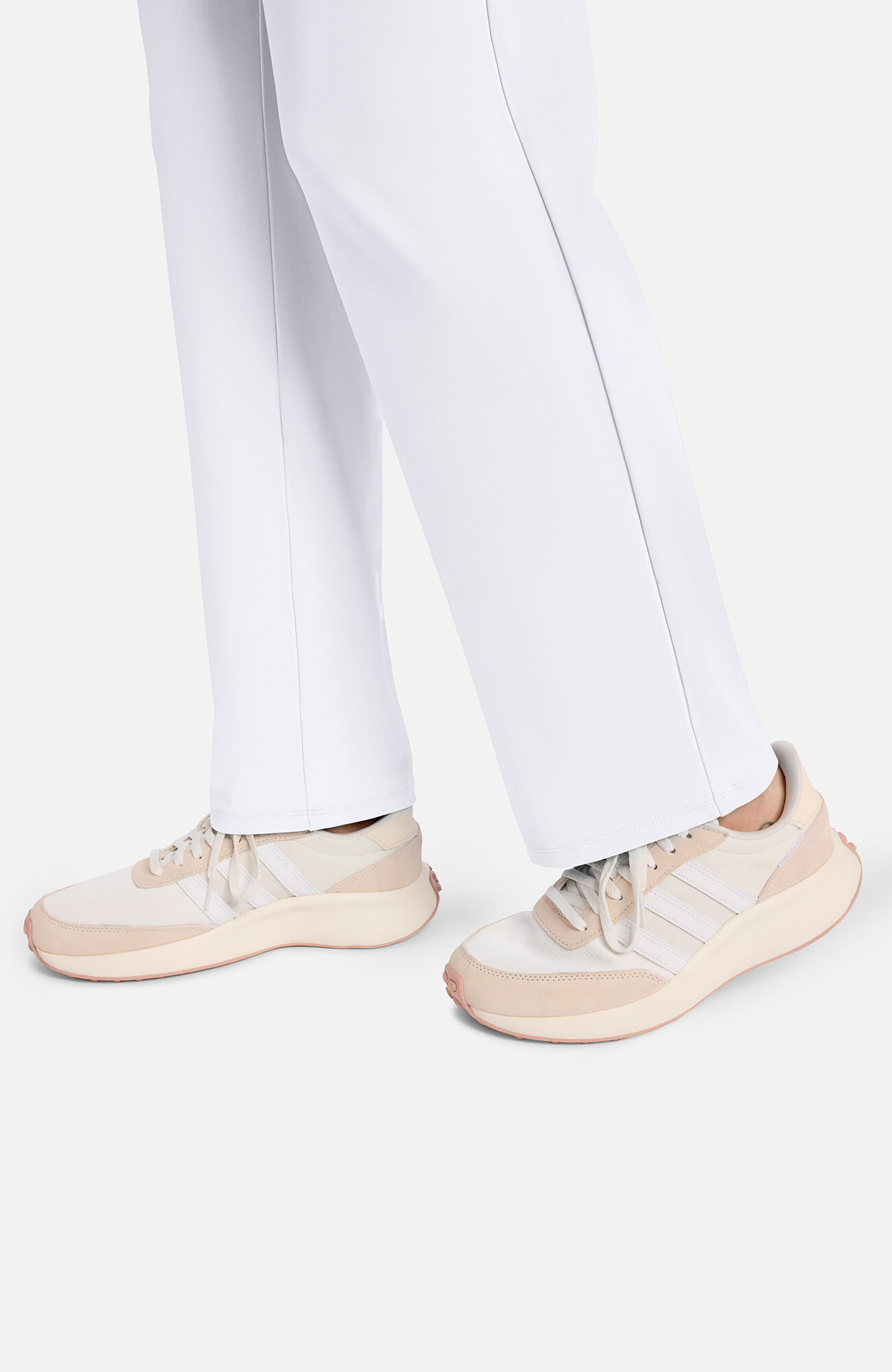 Women's 5-Pocket Straight Leg Scrub Pant, WHT White | white, large