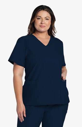Women's Rounded V-Neck Scrub Top Women's Rounded V-Neck Scrub Top