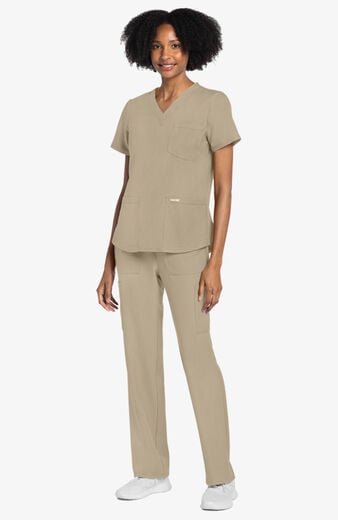 Women's 3-Pocket V-Neck Shirttail Scrub Top Women's 3-Pocket V-Neck Shirttail Scrub Top