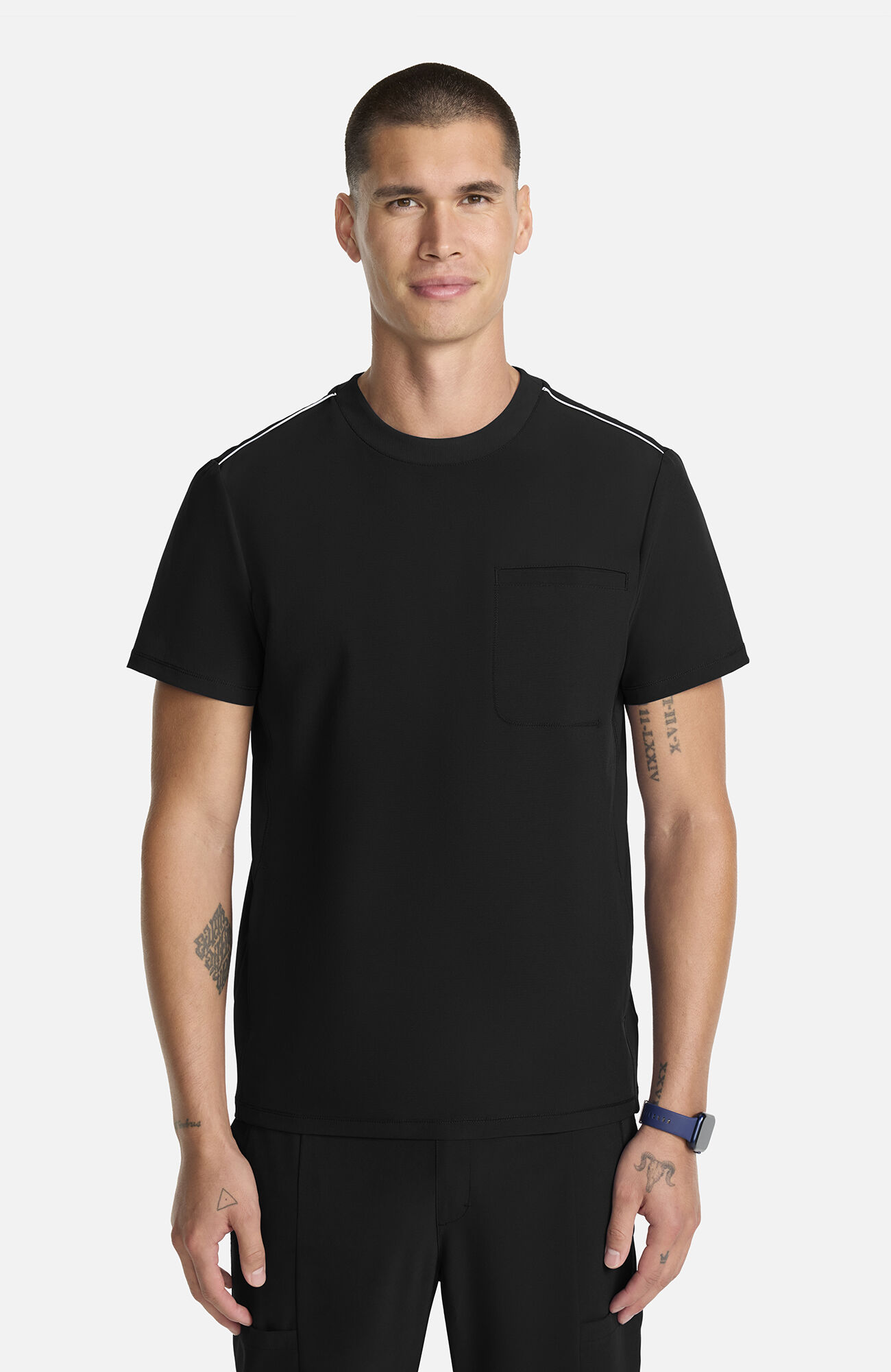 Men's Tuck-In Crew Neck Scrub Top