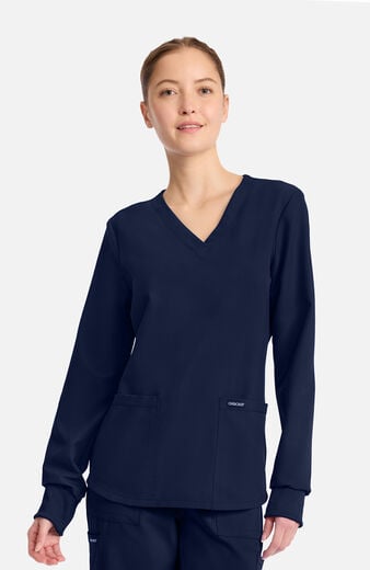 Women's 2-Pocket Long Sleeve Scrub Top Women's 2-Pocket Long Sleeve Scrub Top