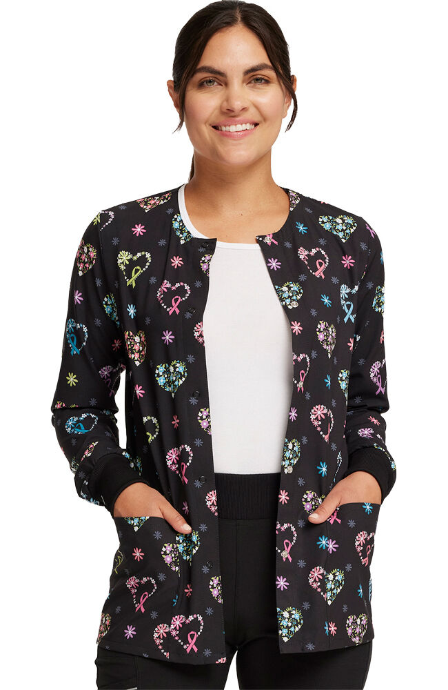 Clearance Fashion Prints by Cherokee Women s Snap Front Care Flor