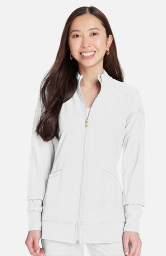 Women's Knit Zip Front Warm Up Scrub Jacket Women's Knit Zip Front Warm Up Scrub Jacket