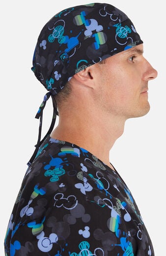 Men's Doodle Ears Print Scrub Hat