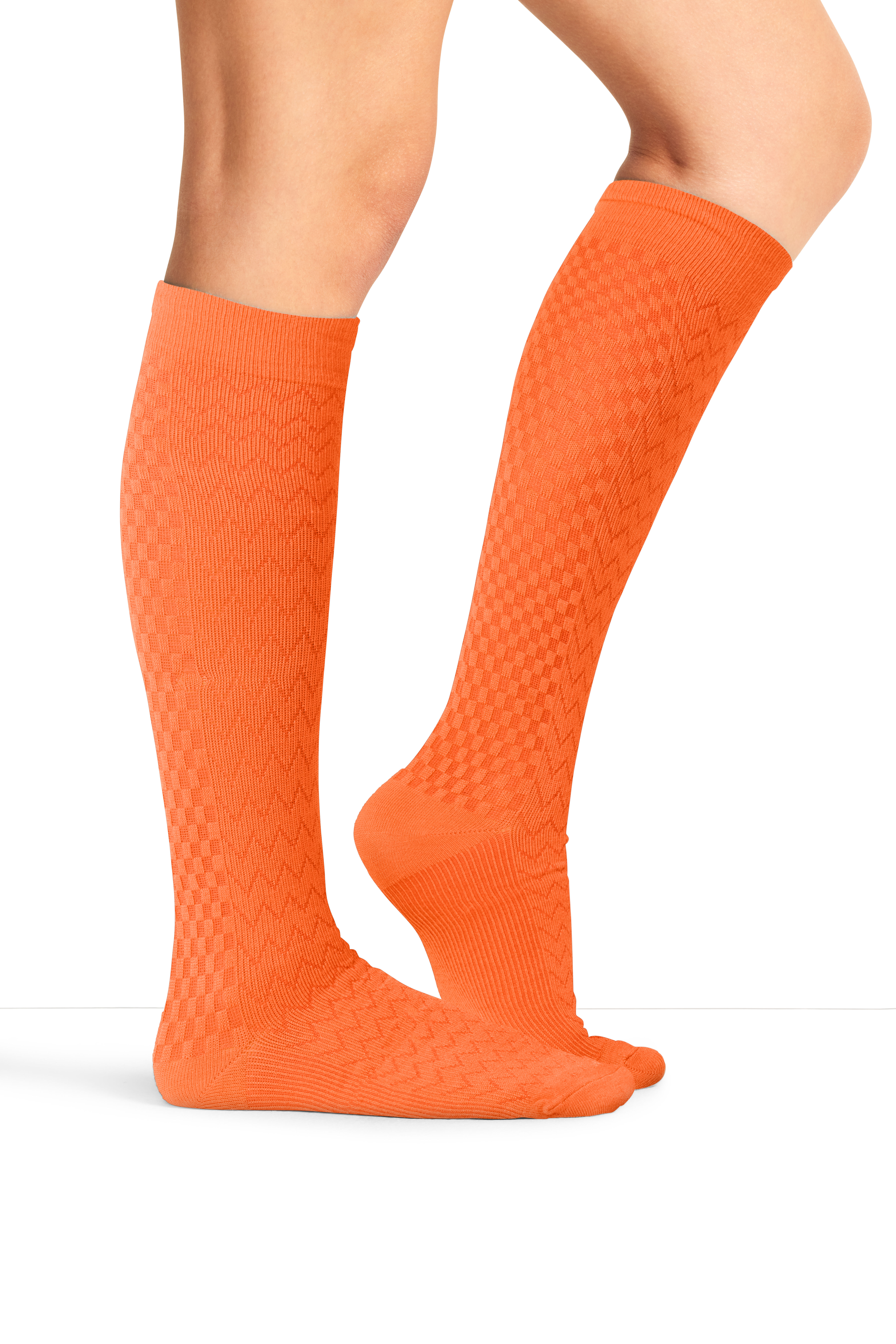 Women's True Support 10-15 mmHg Compression Sock, MNZ Mandarine Zest | orange, large
