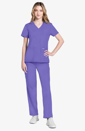 Women's Rounded V-Neck Scrub Top Women's Rounded V-Neck Scrub Top