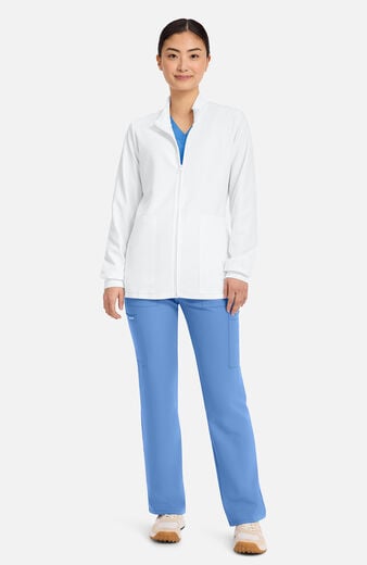 Women's 2-Pocket Zip Front Scrub Jacket Women's 2-Pocket Zip Front Scrub Jacket