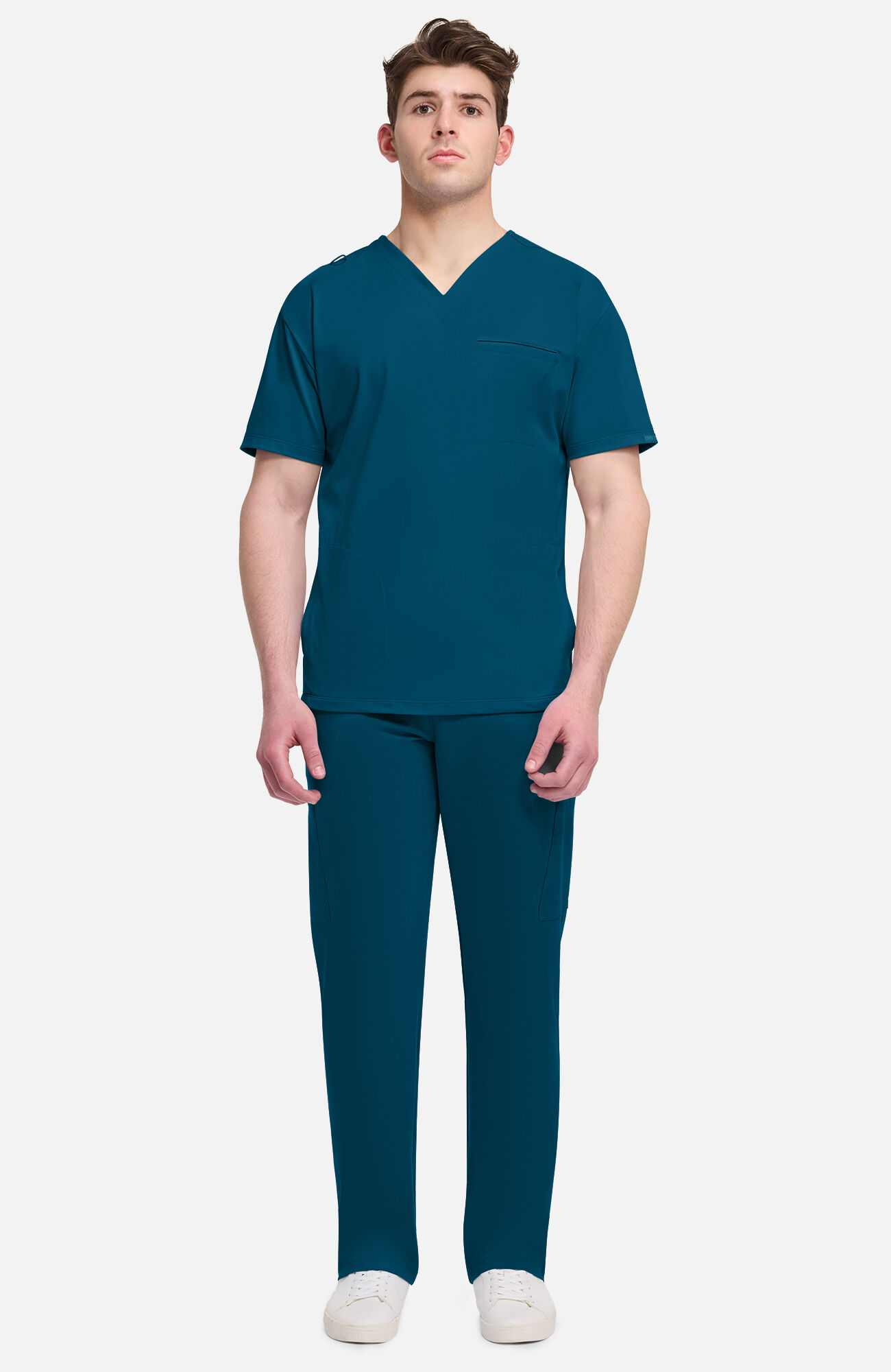Men's 3-Pocket Relaxed V-Neck Scrub Top