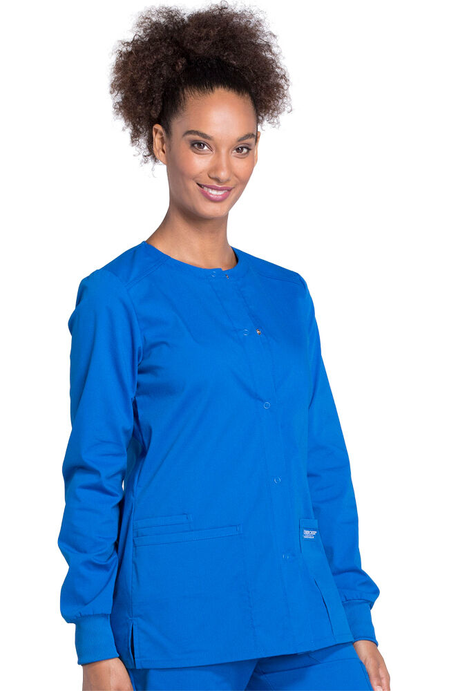 Cherokee snap discount front scrub top