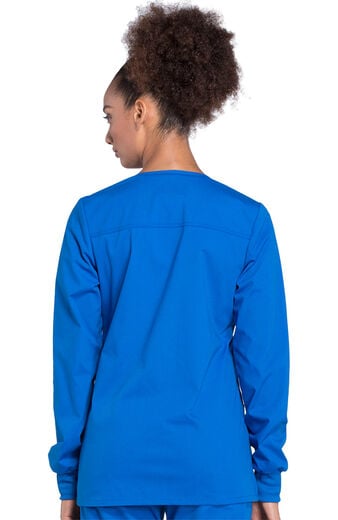 Clearance Women's Snap Front Warm-Up Solid Scrub Jacket
