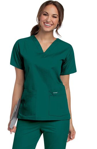 Women's 4-Pocket V-Neck Classic Fit Solid Scrub Top