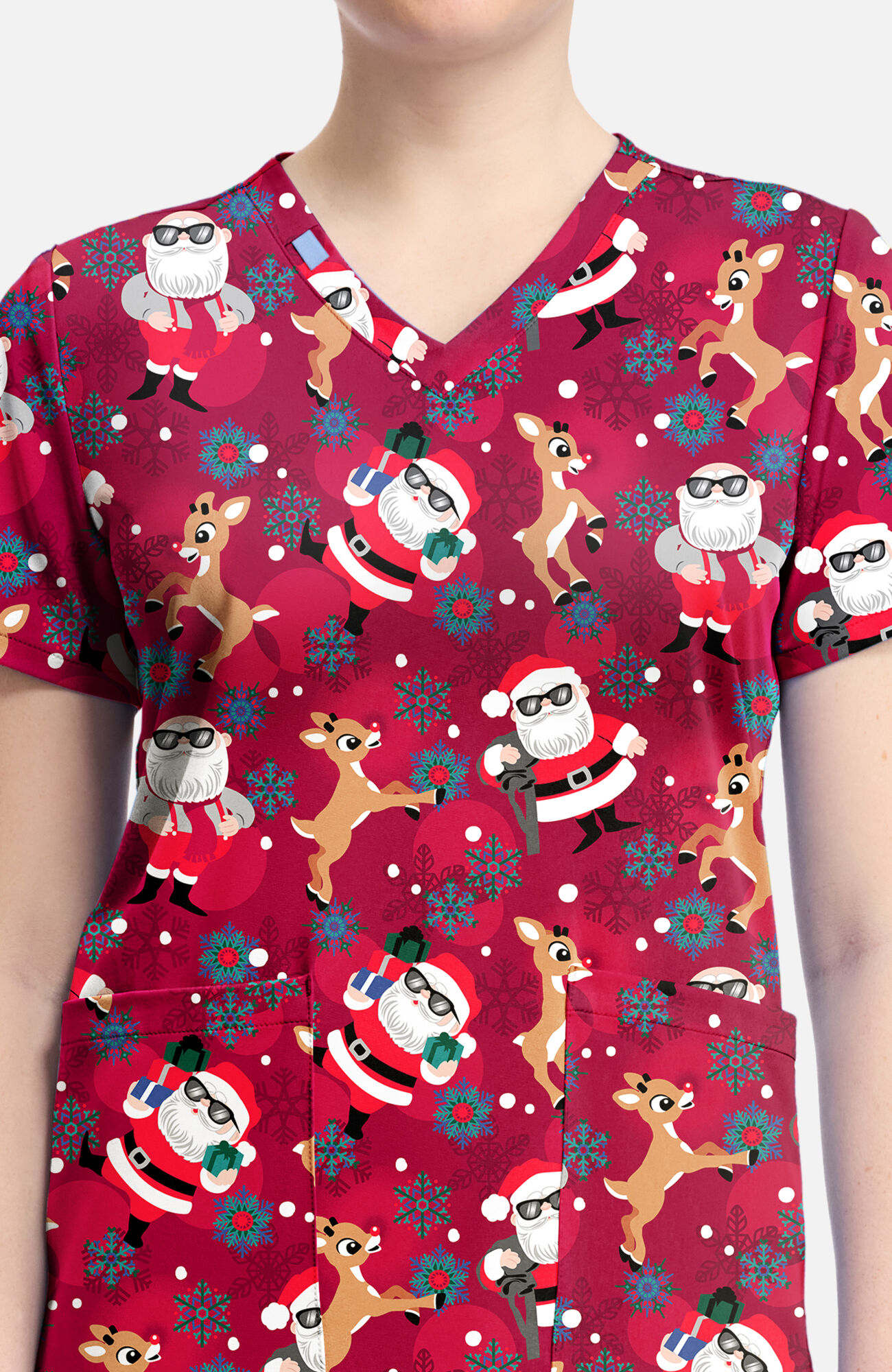 Women's Future Is Bright Print Scrub Top, , large