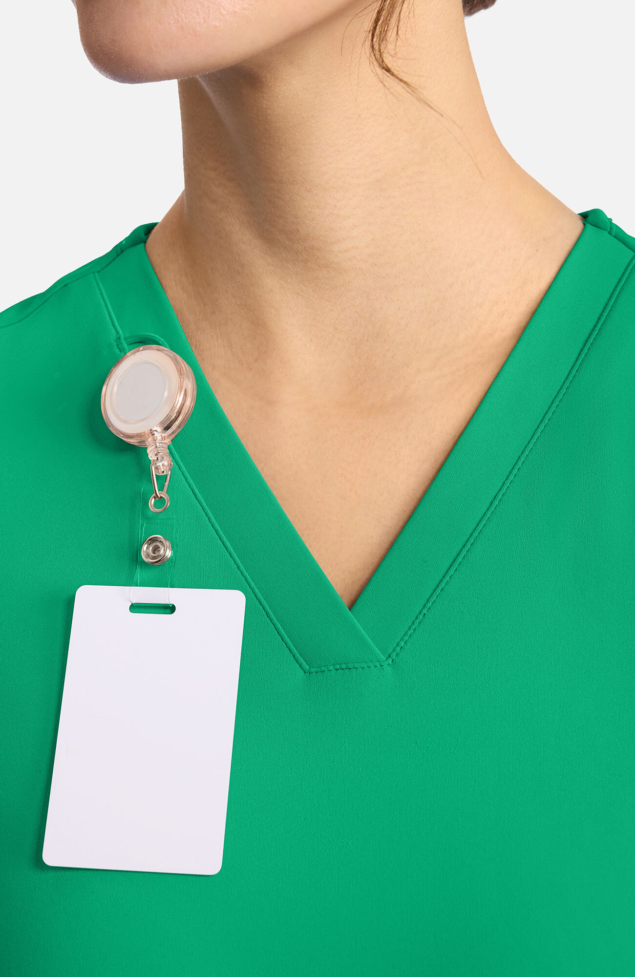 Women's 2-Pocket V-Neck Scrub Top, GAP Green Apple | green, large