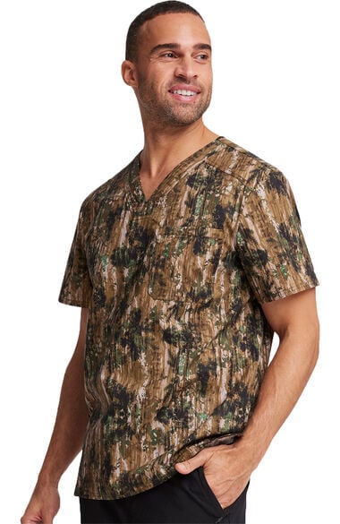 Clearance Men's Outdoor Life Print Scrub Top, , large
