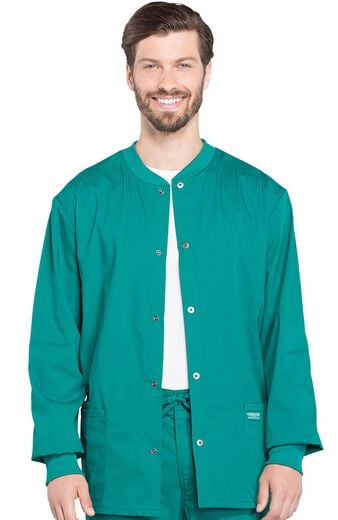 Men's Snap Front Warm-Up Solid Scrub Jacket Men's Snap Front Warm-Up Solid Scrub Jacket