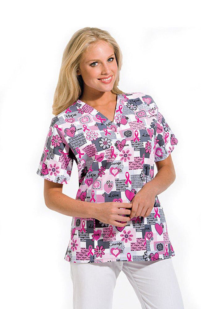 Breast cancer scrub clearance jacket