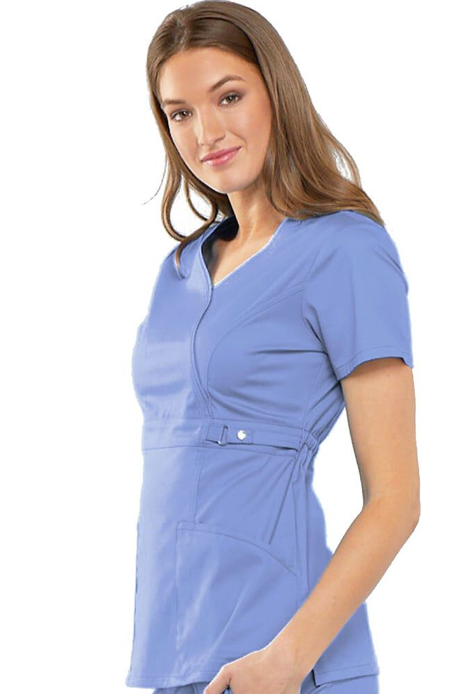 Cherokee mock wrap new arrivals scrub top