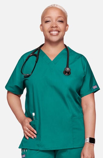 Women's 3-Pocket Dolman V-Neck Scrub Top Women's 3-Pocket Dolman V-Neck Scrub Top