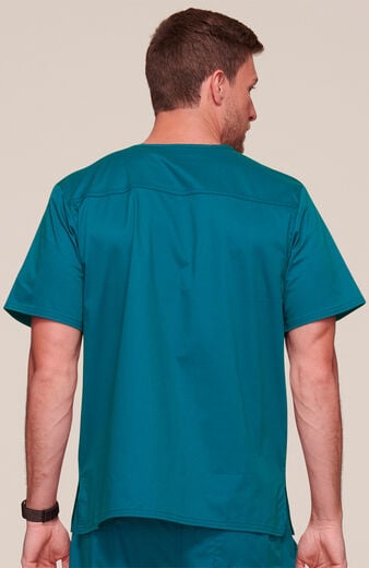 Men's V-Neck Chest Pocket Solid Scrub Top Men's V-Neck Chest Pocket Solid Scrub Top
