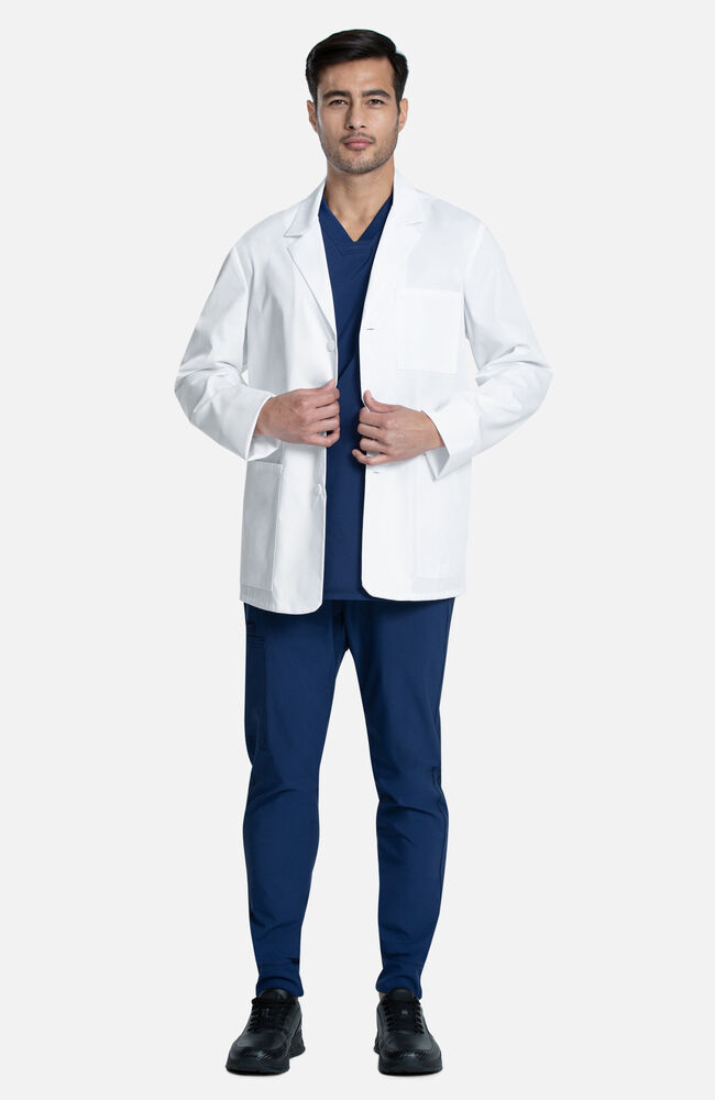 Denim lab coat hot sale