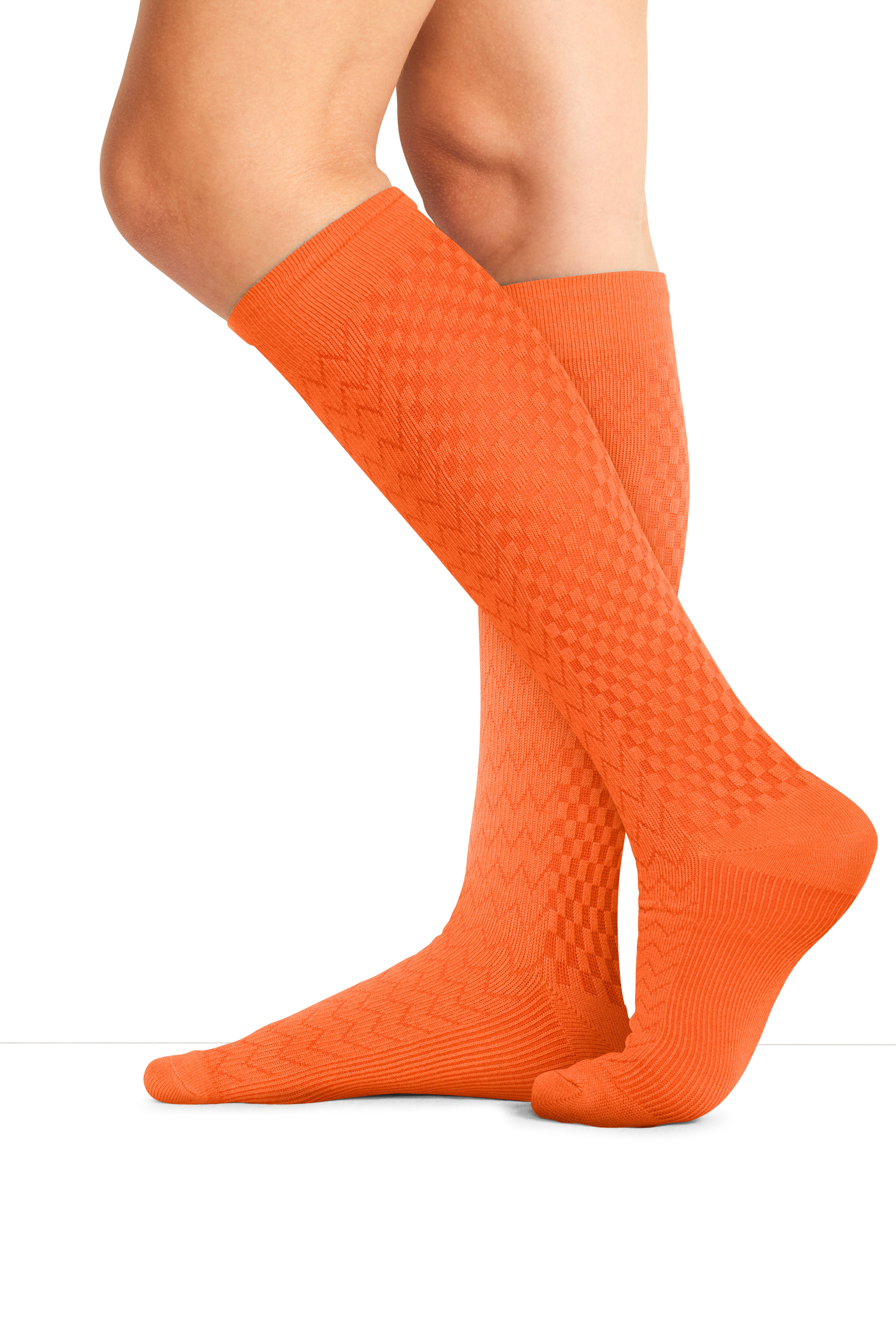 Women's True Support 10-15 mmHg Compression Sock, MNZ Mandarine Zest | orange, large