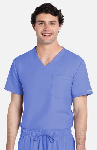 Unisex Tuck-In 1-Pocket V-Neck Scrub Top Unisex Tuck-In 1-Pocket V-Neck Scrub Top